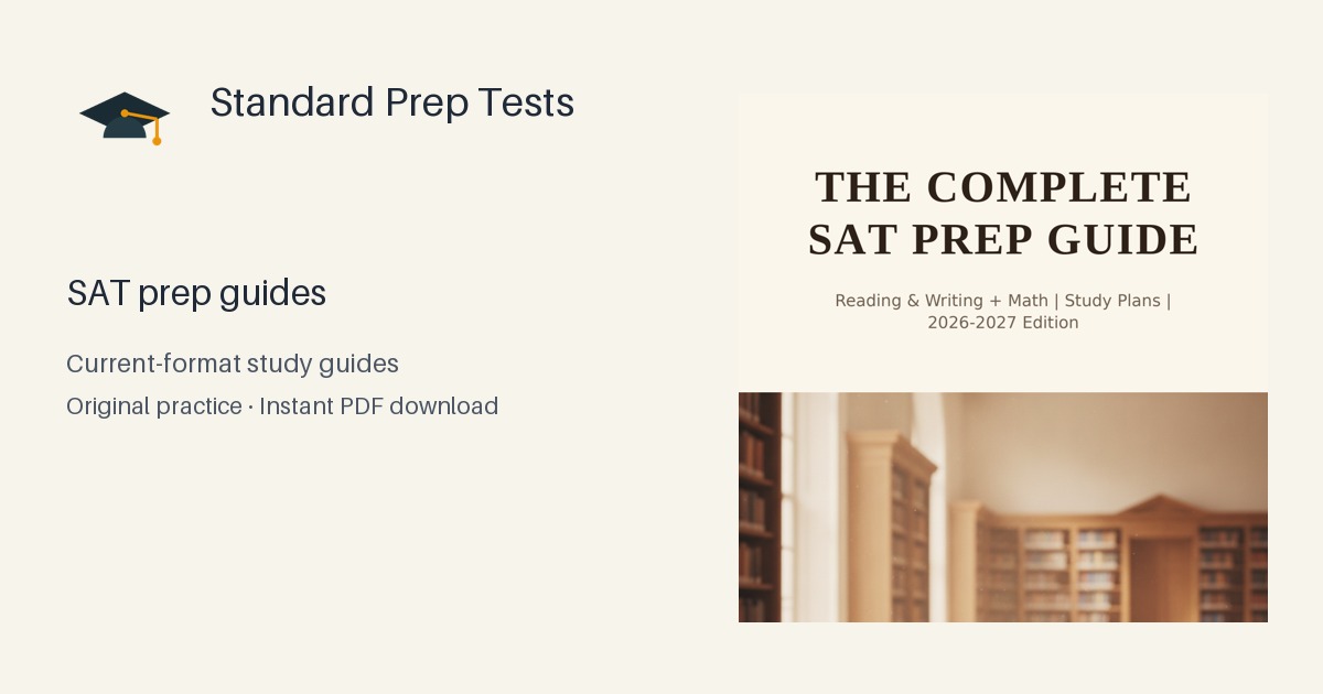 SAT complete guide and Standard Prep Tests publisher mark