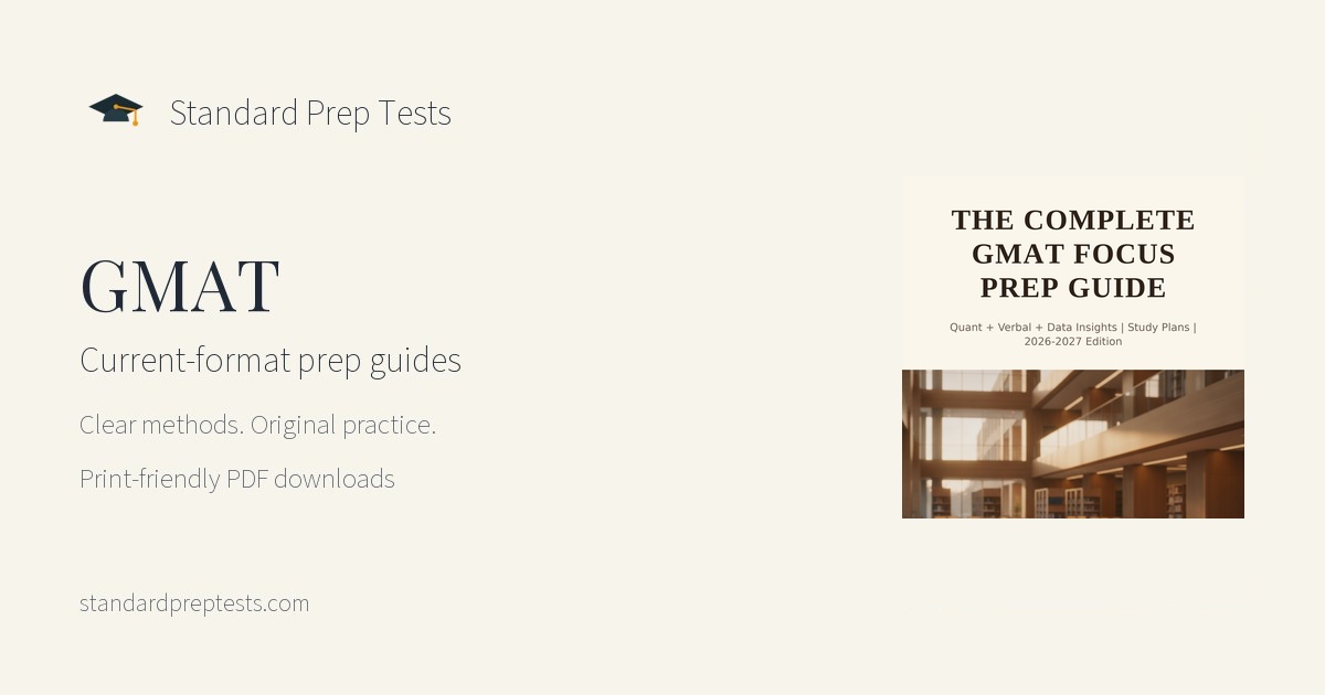 GMAT complete guide and Standard Prep Tests publisher mark