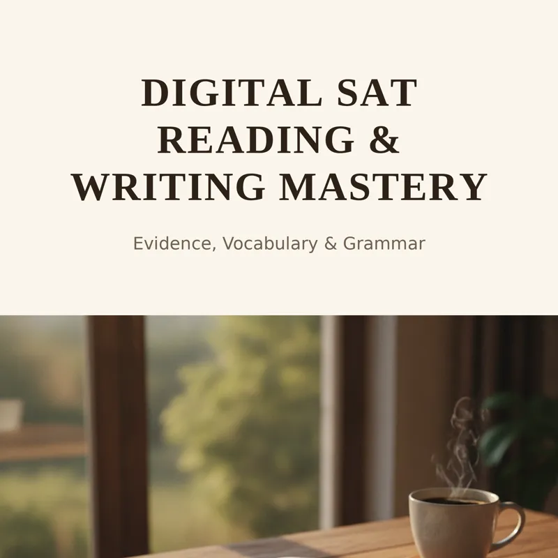 Digital SAT Reading & Writing Mastery — SAT study guide cover