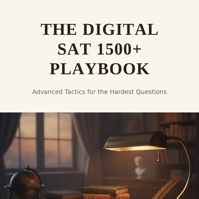 The Digital SAT 1500+ Playbook — SAT study guide cover