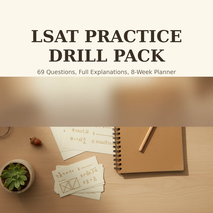 LSAT Practice Drill Pack — LSAT study guide cover